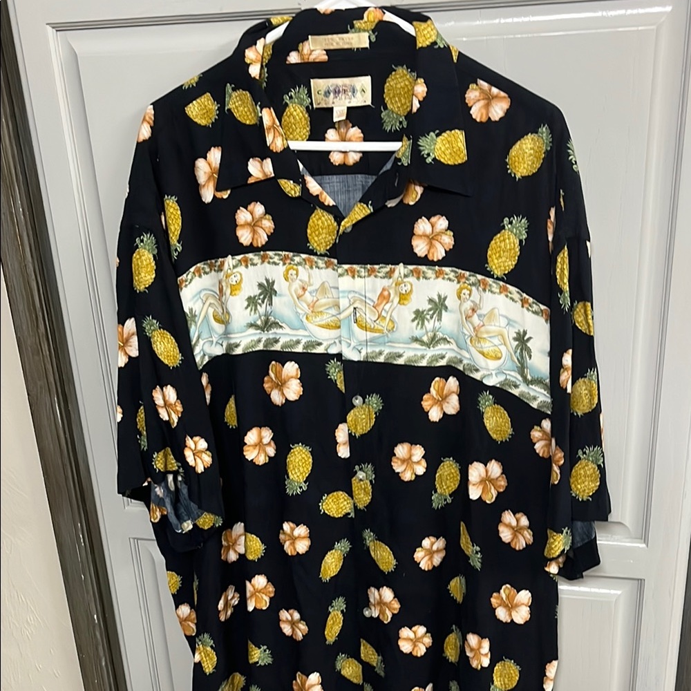 Black and Yellow Casual Button Down Shirt
